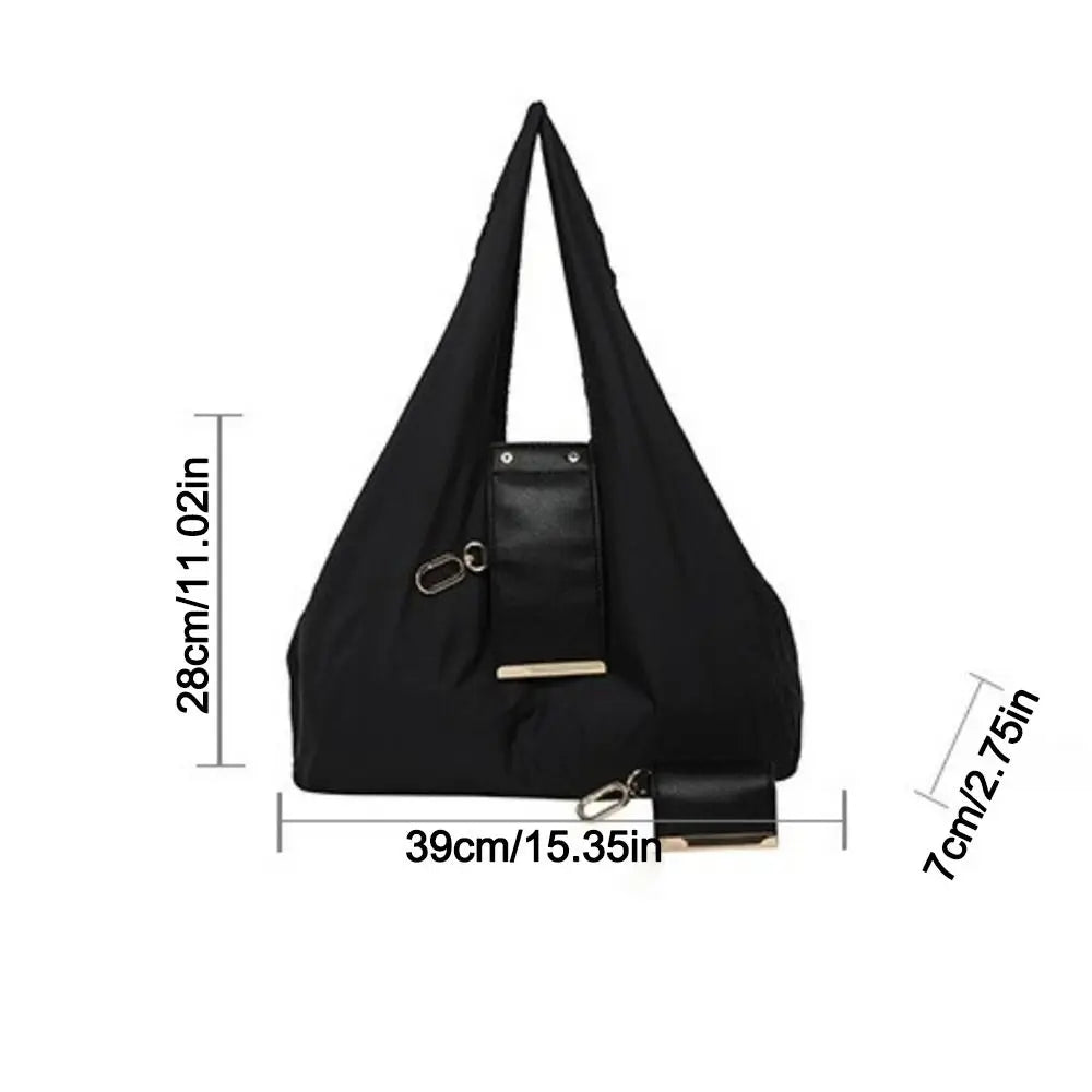 New Mini Keychain Tote Bag Foldable with Key Ring Shopping Bag Expandable Reusable Supermarket Eco-Friendly Bag for Travel