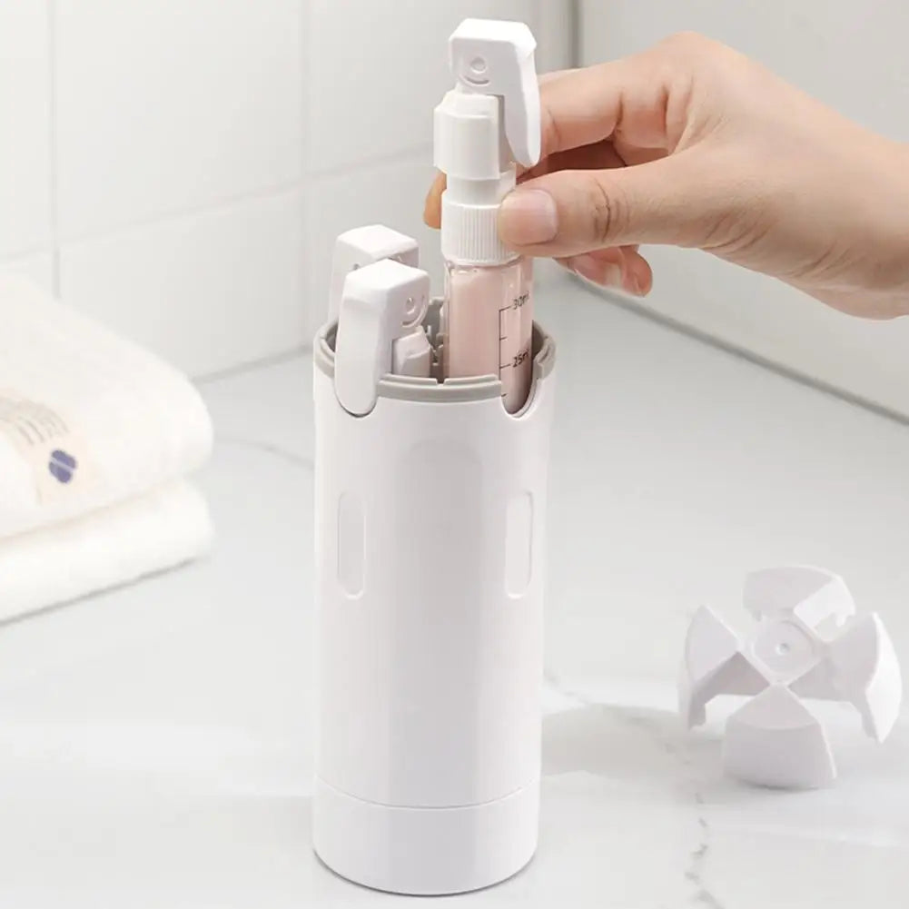 4-In-1 Portable Travel Refillable Bottles Set Cosmetics and Toiletries Containers for Shampoo Body Wash - Travel Storage Bottles