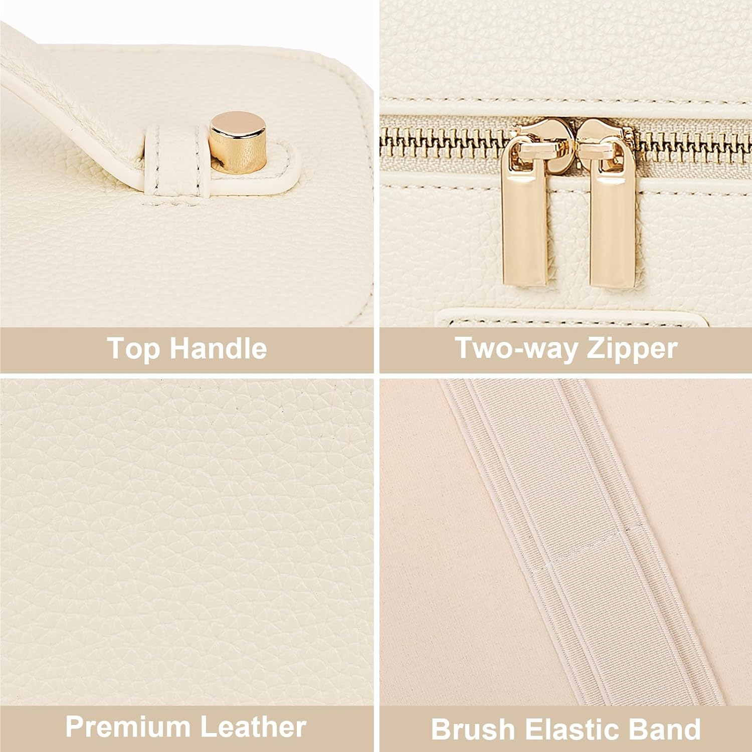 Makeup Bag Vanity Case Leather Cosmetic Bag Travel Toiletry Bags Portable Makeup Organizer Case