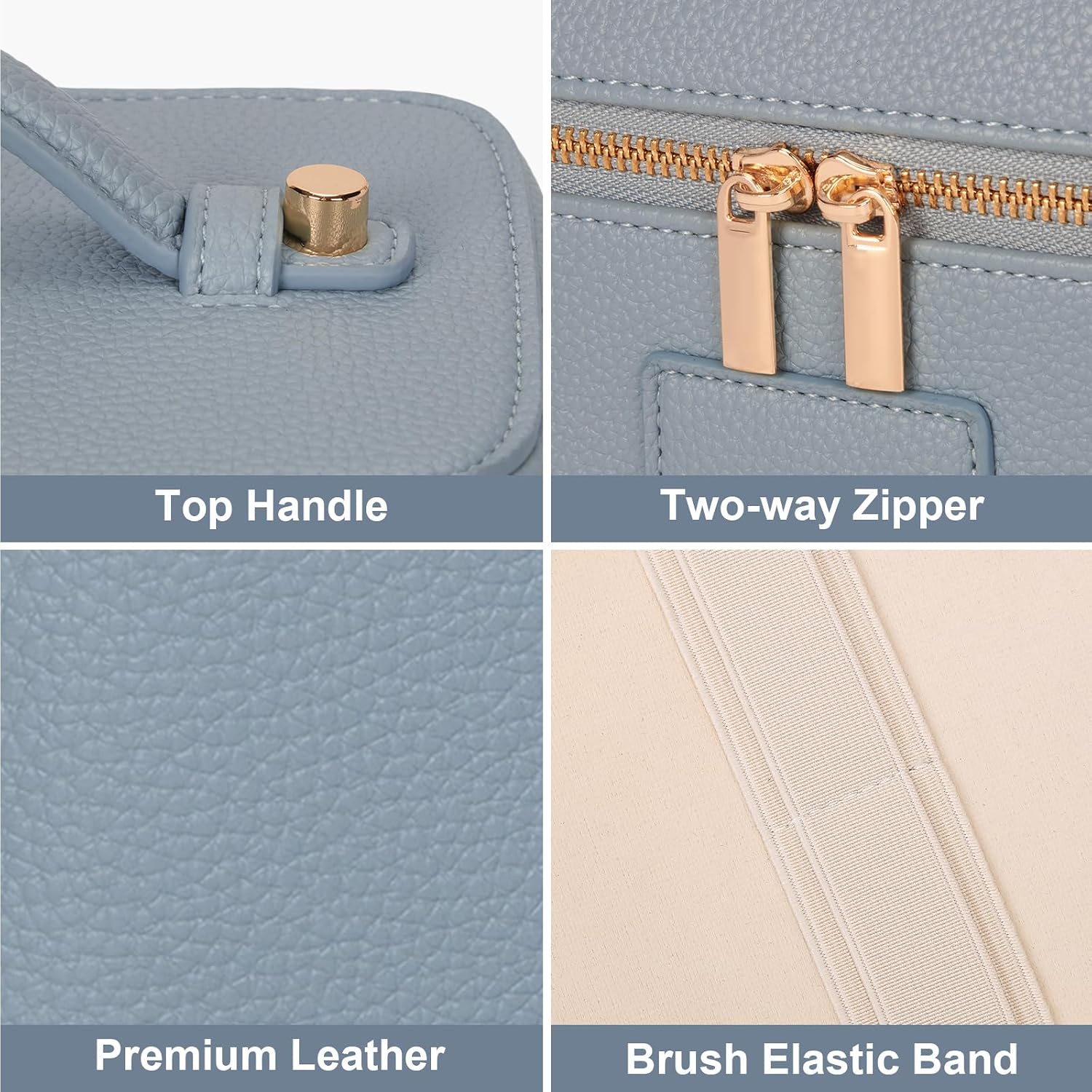 Makeup Bag Vanity Case Leather Cosmetic Bag Travel Toiletry Bags Portable Makeup Organizer Case