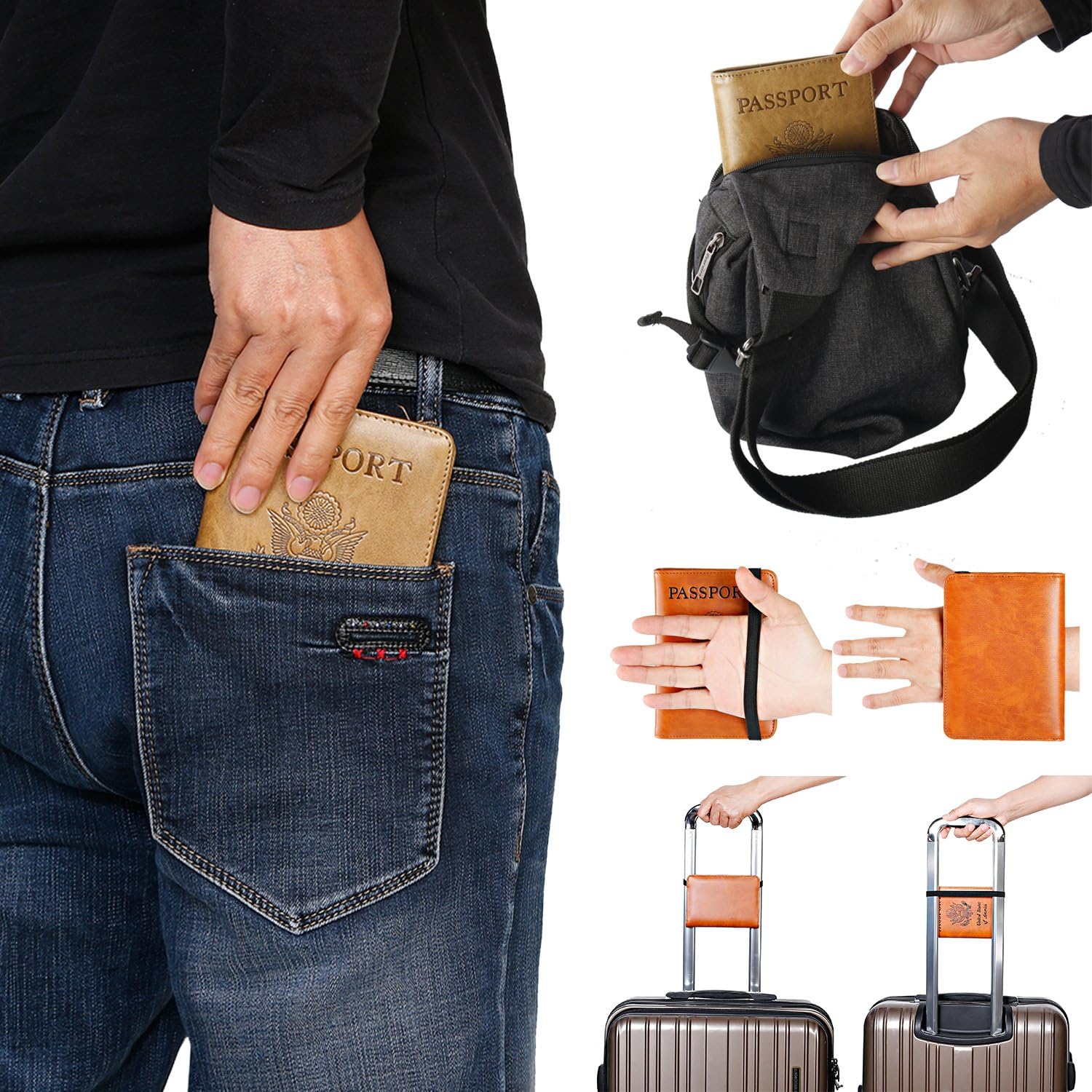 Passport Holder, Travel Essentials, Passport Cover, RFID Travel Wallet