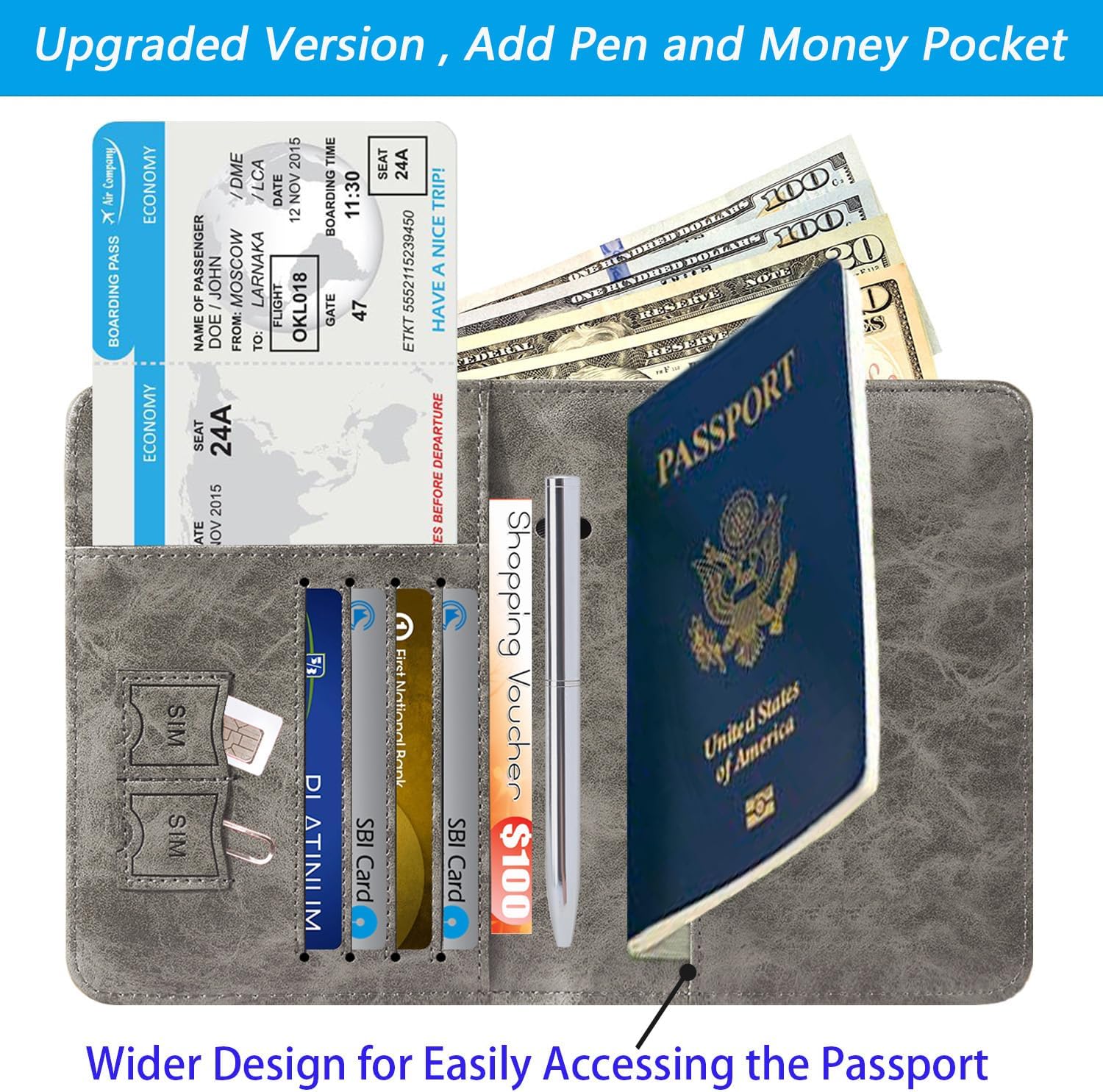Passport Holder, Travel Essentials, Passport Cover, RFID Travel Wallet