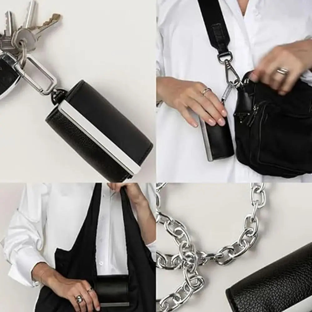 New Mini Keychain Tote Bag Foldable with Key Ring Shopping Bag Expandable Reusable Supermarket Eco-Friendly Bag for Travel