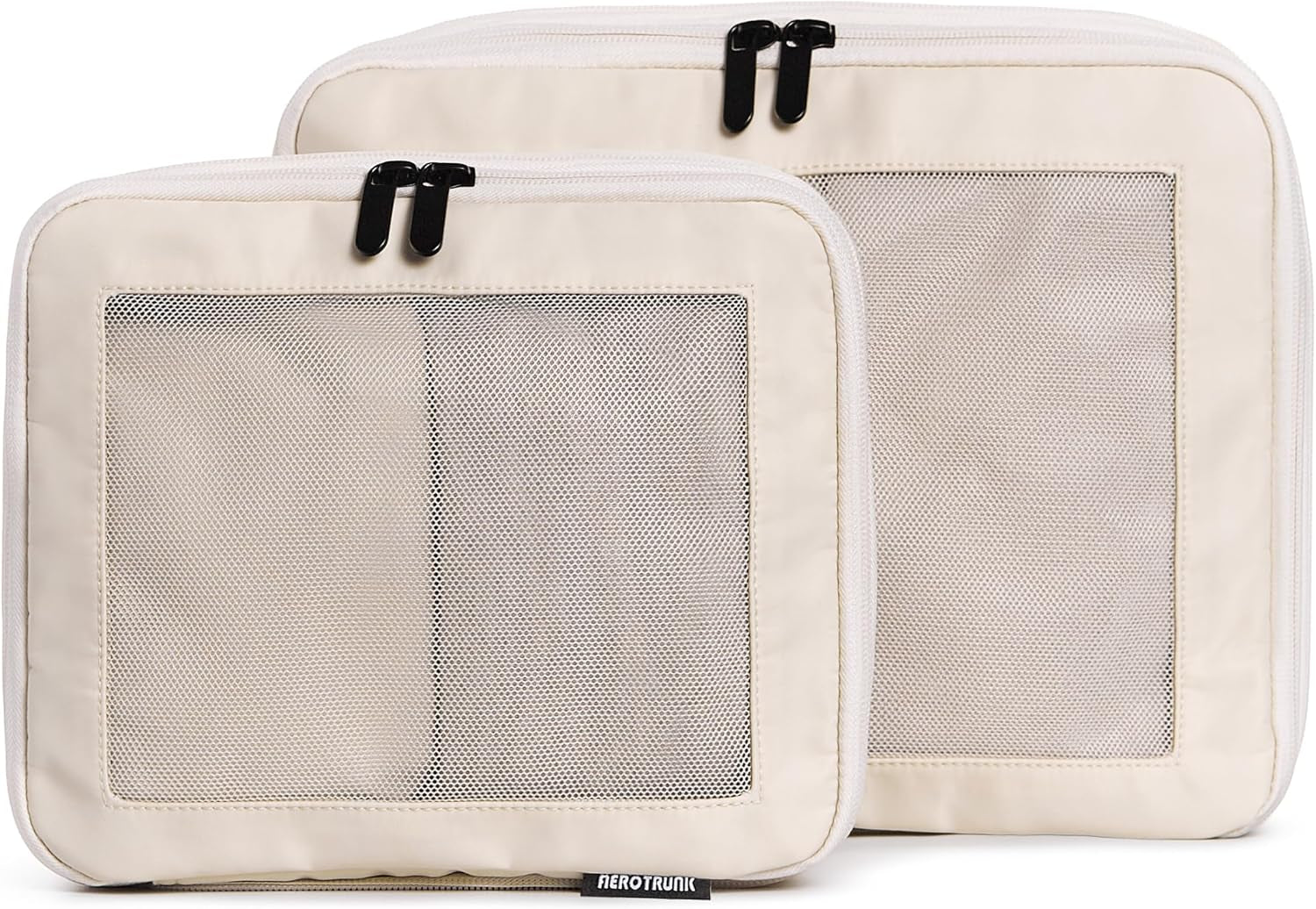 Compression Packing Cubes for Travel, 2-Pack, Beige