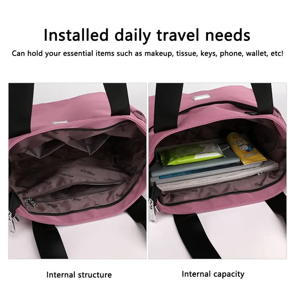 Large Capacity Handbag Shoulder Bag Lightweight Waterproof Nylon Shoulder Bag Tote Bag