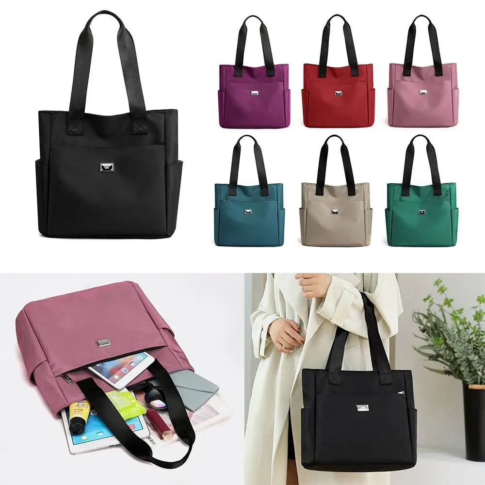 Large Capacity Handbag Shoulder Bag Lightweight Waterproof Nylon Shoulder Bag Tote Bag