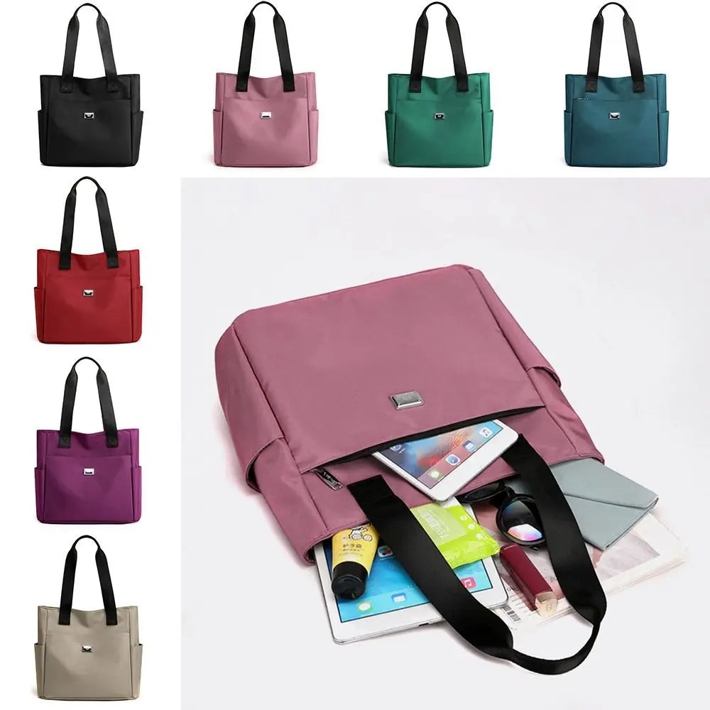 Large Capacity Handbag Shoulder Bag Lightweight Waterproof Nylon Shoulder Bag Tote Bag