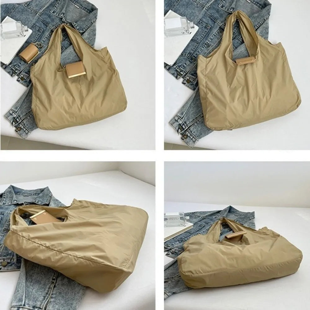 New Mini Keychain Tote Bag Foldable with Key Ring Shopping Bag Expandable Reusable Supermarket Eco-Friendly Bag for Travel