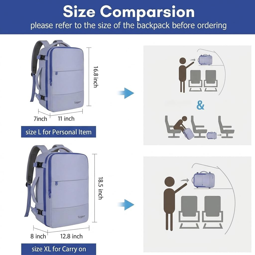 Travel Backpack for Women,40L Travel Laptop Mochila Carryon Luggage